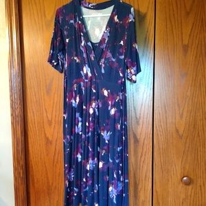 Latched Mama Midi Nursing Wrap Dress, size Large